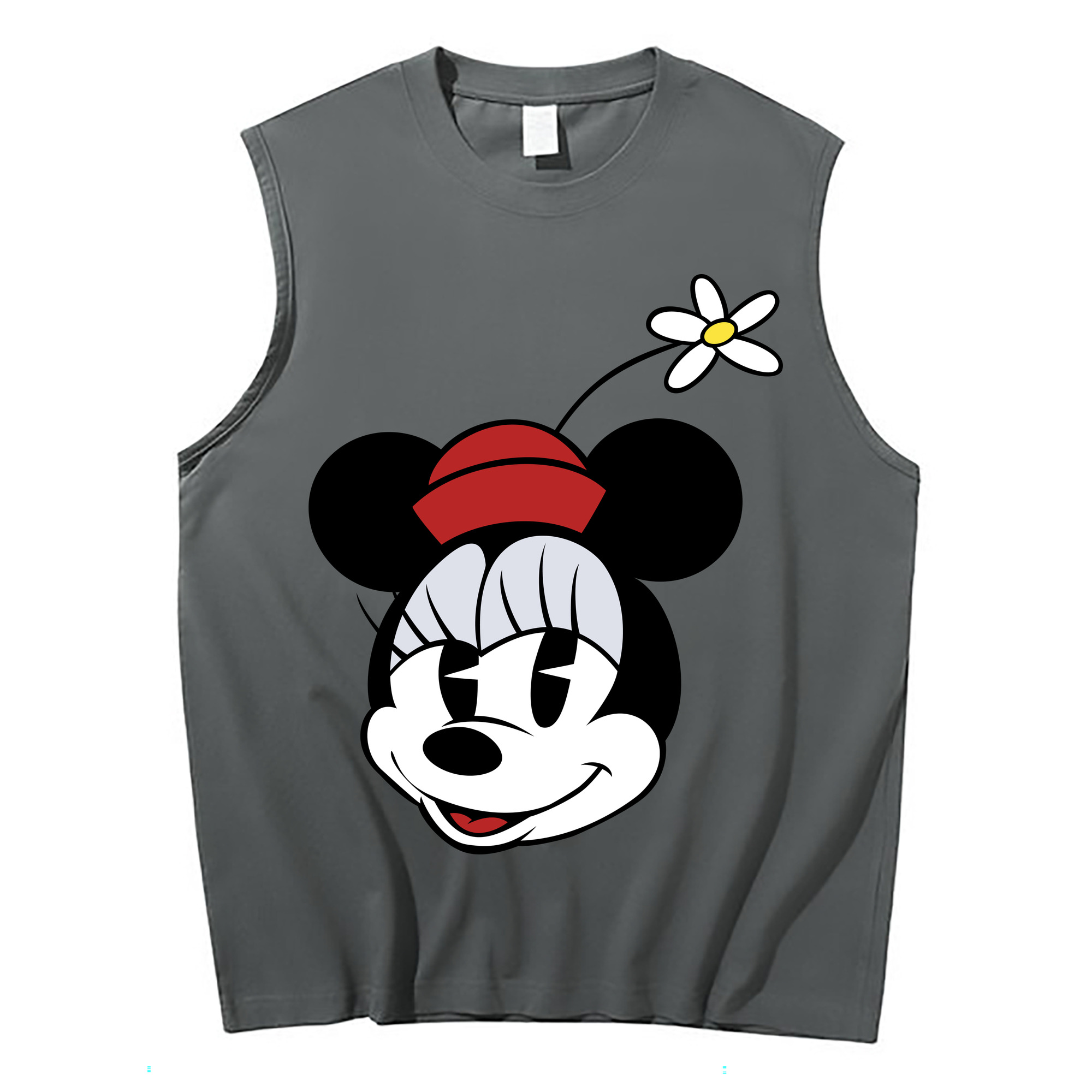 ミッキーマウス Mickey Mouse コットン100％タンクトップ（フロントプリント）